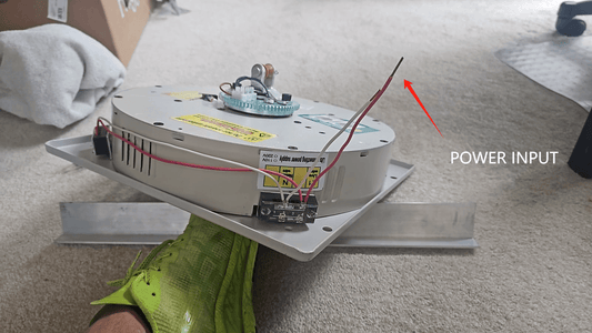 How do I wire the Huiye rotating chandelier lift system?