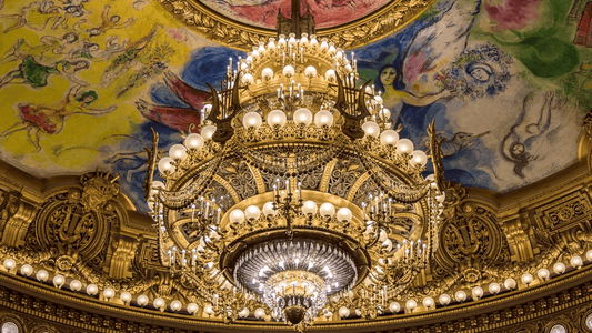Rotating chandelier with Huiye chandelier hoist