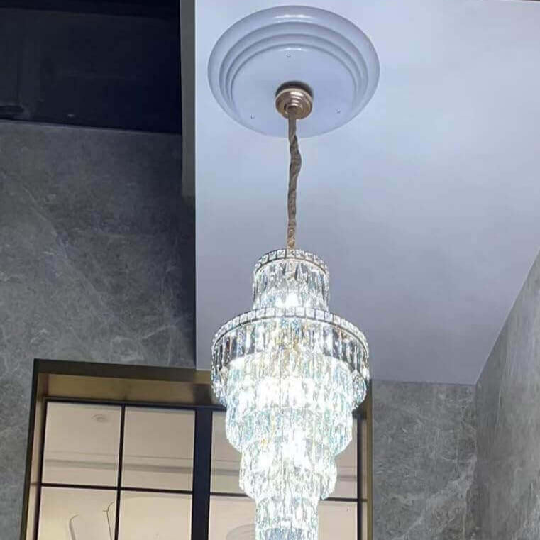 Hide the Huiye chandelier hoist with white cover