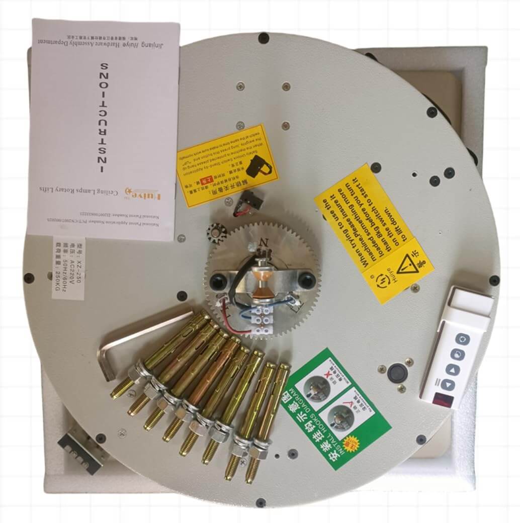 Huiye The ONLY Rotating Chandelier Lift System, 250KG (550lbs) Capacity