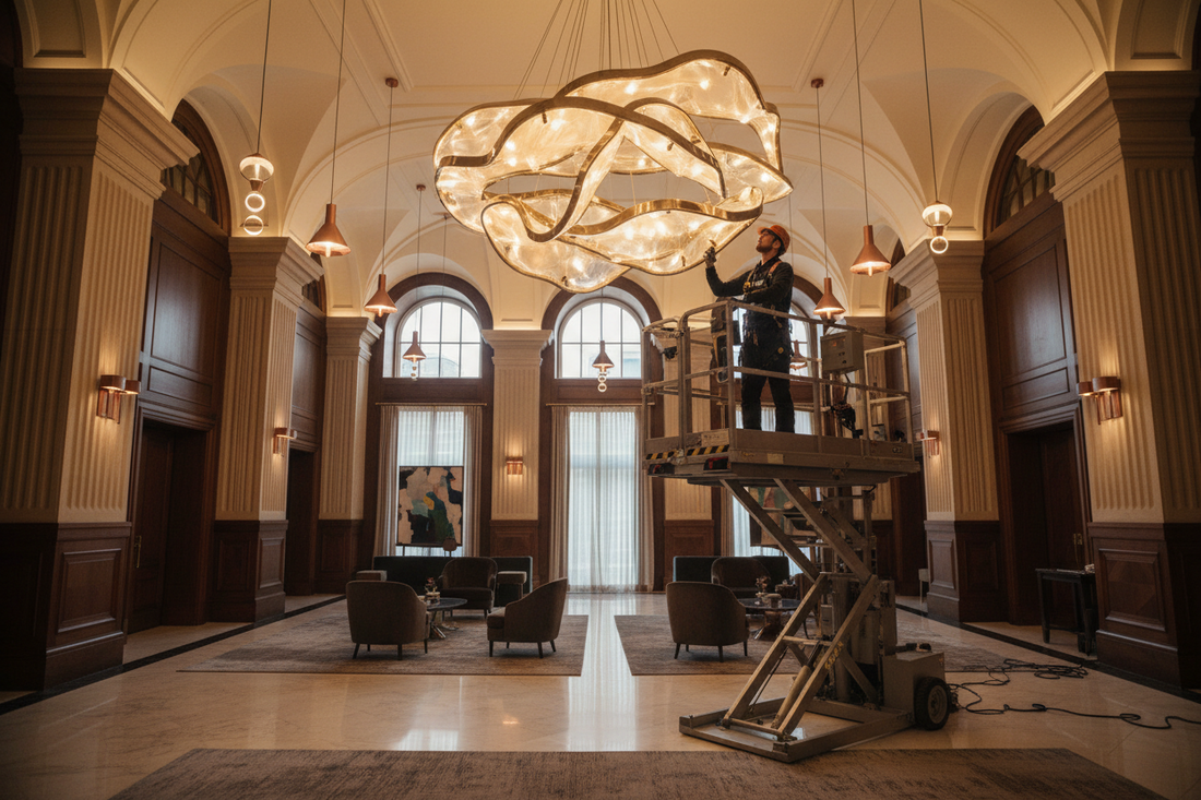 2026 Lighting Trends Are Making High Ceilings Higher Maintenance