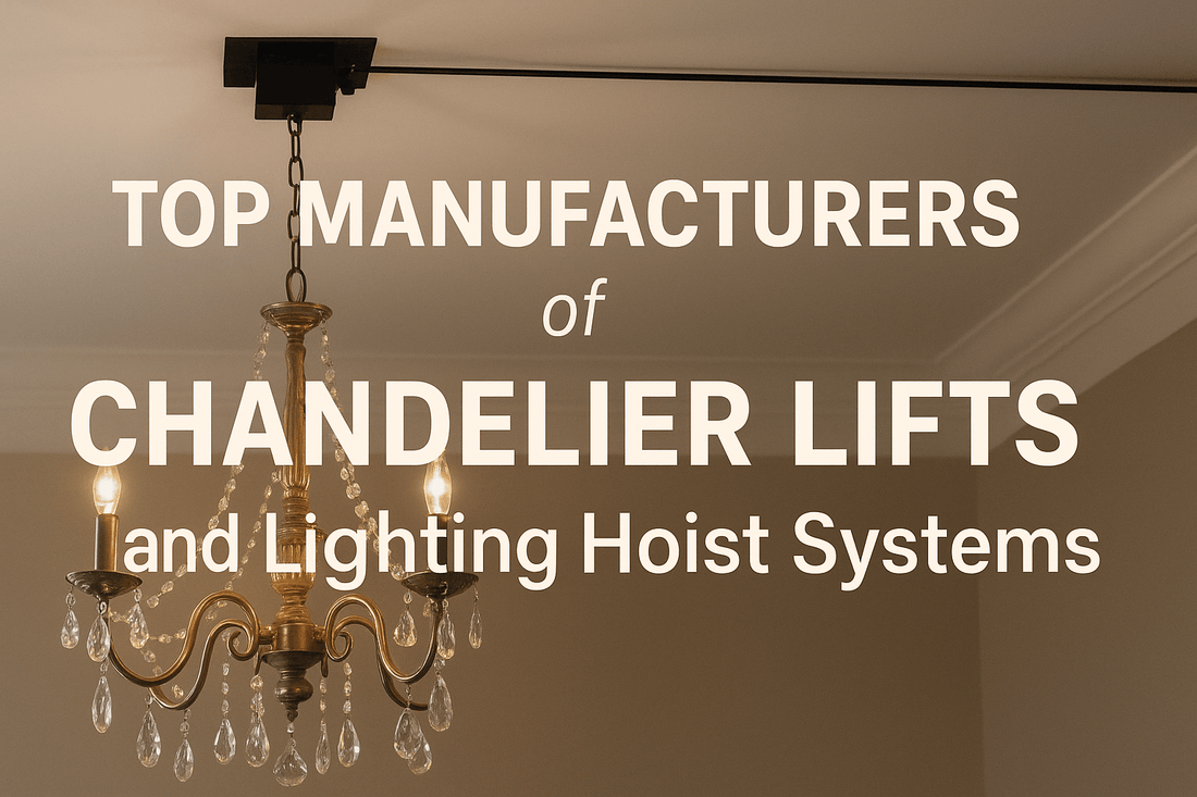Chandelier lift systems showcased with elegant chandelier for top manufacturers article on lighting hoist systems.