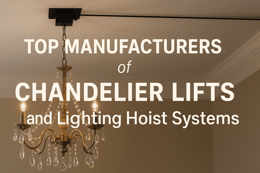 Chandelier lift systems showcased with elegant chandelier for top manufacturers article on lighting hoist systems.