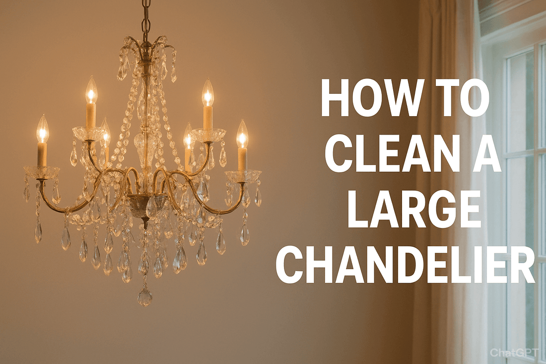 How to Clean a Large Chandelier Without the Hassle? Elegant crystal chandelier illuminating a room.