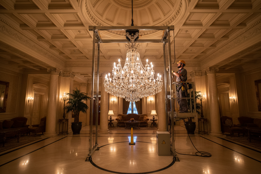 High Ceiling Chandelier Safety: Why Professional Maintenance Tools Matter More Than You Think