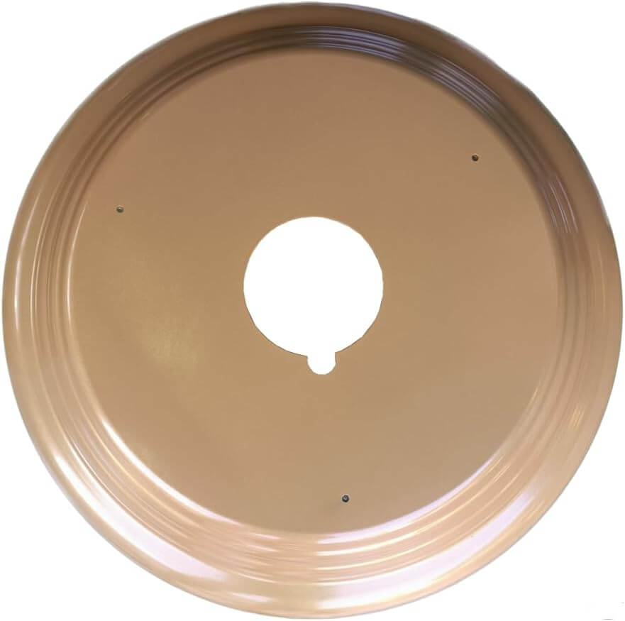 Golden decorative cover for chandelier hoist