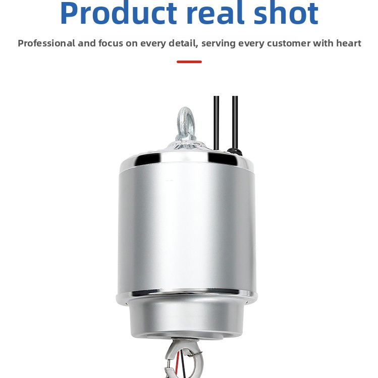 Huiye High Bay Lighting Lift System, Custom Engineering Solutions, FS-Z12E8A real product image in silver finish.