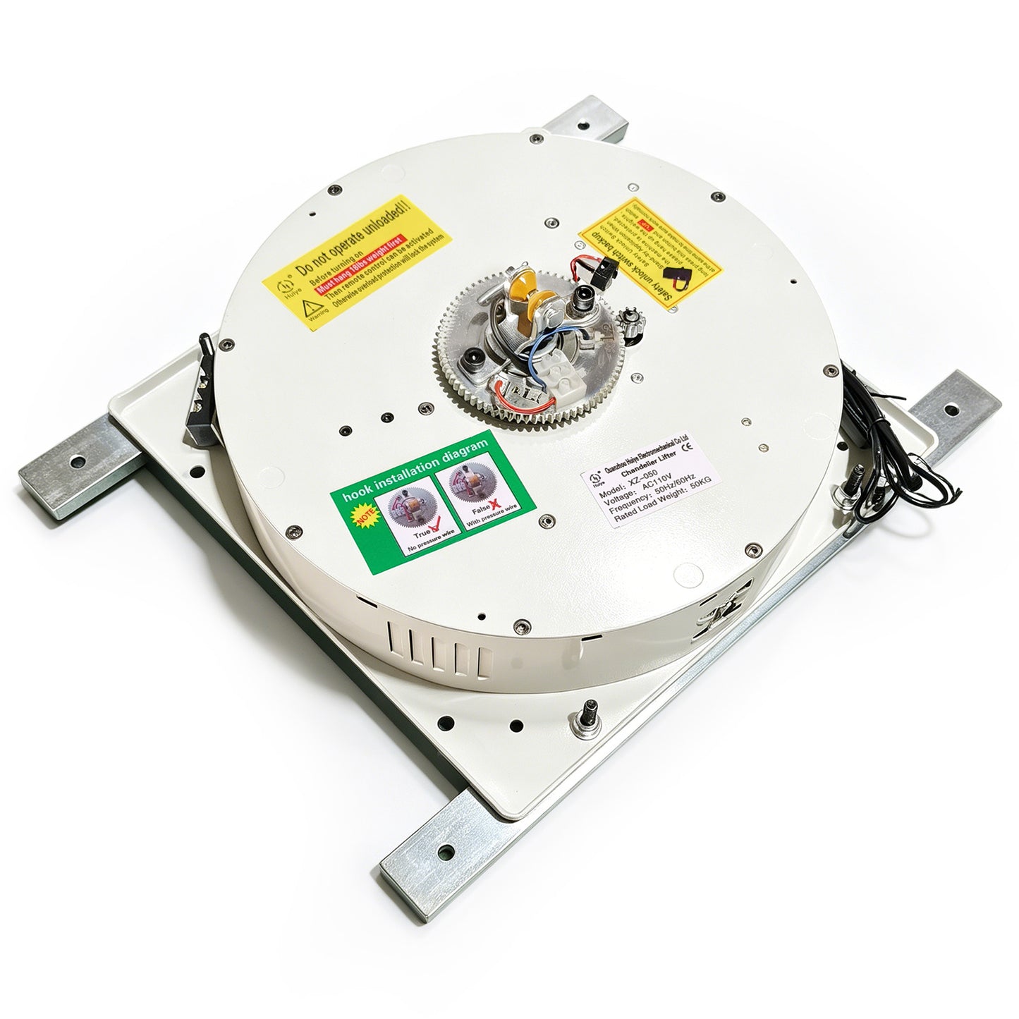 Sistema de Elevación Giratorio para Candelabros Huiye, Capacidad de 50KG (110lbs), Rango de Elevación de 6m (20ft)