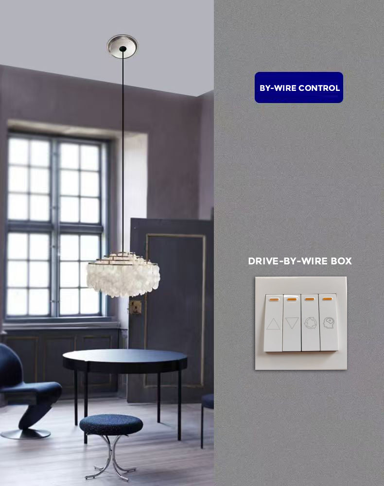 Wall switch control of Huiye Rotating Chandelier lift