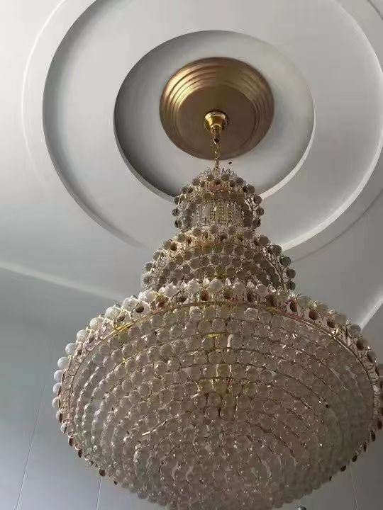 chandelier lift with golden cover