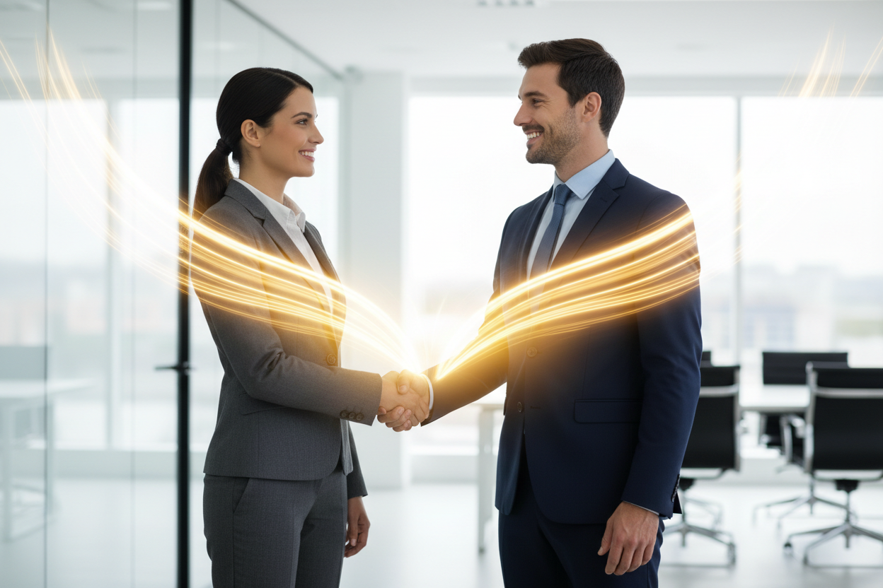shaking hands for business cooperation